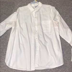 White collared button down shirt